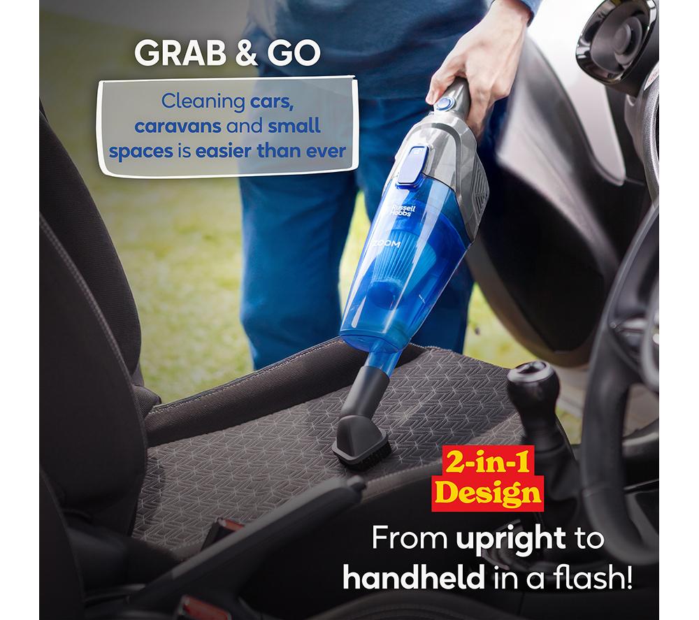 RUSSELL HOBBS Zoom RHSV1002 Handheld Vacuum Cleaner - Blue & Grey image number 3 of 17