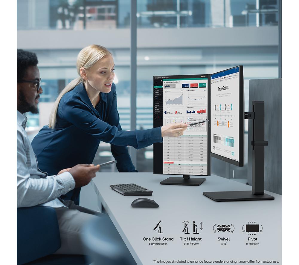 LG 27BA450-B Full HD 27" LED Monitor - Black image number 3 of 10
