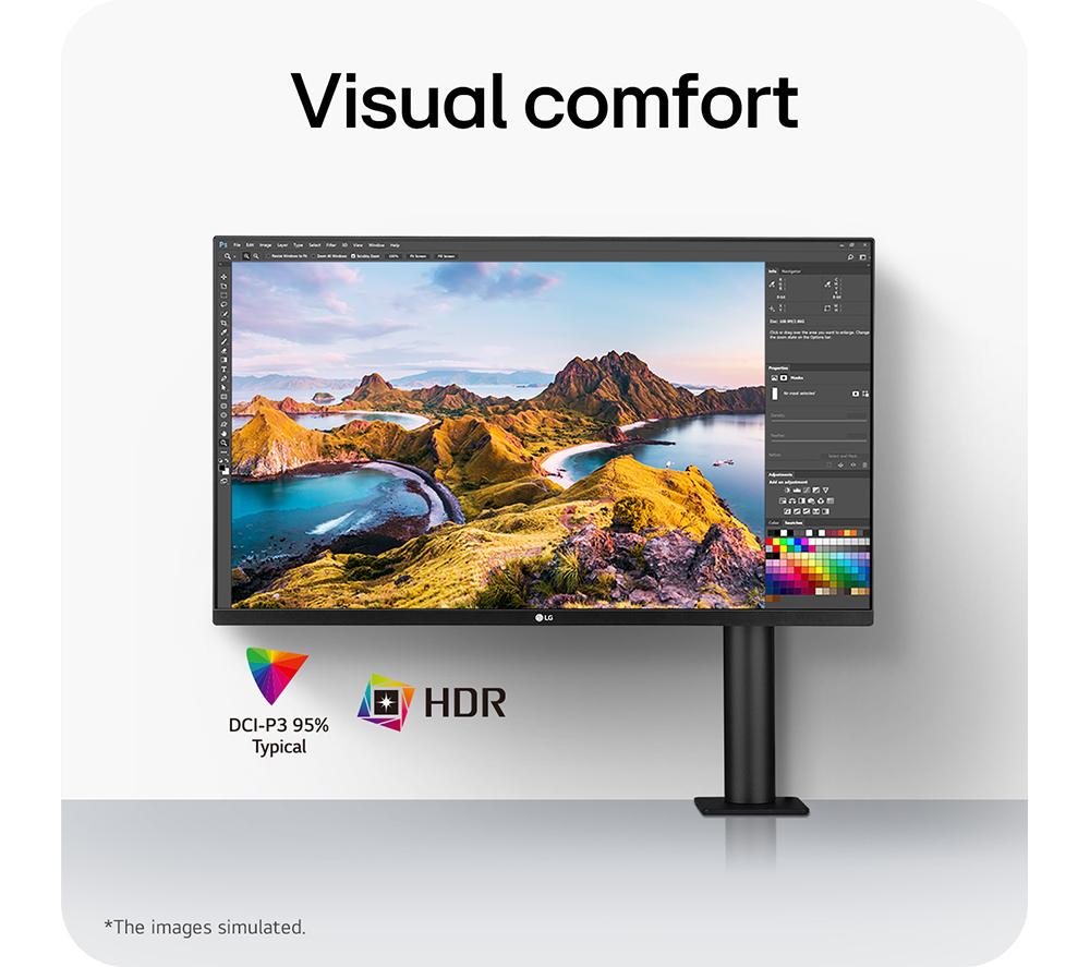 LG UltraFine Ergo 32UN880K-B.AEK 4K Ultra HD 32" LED Monitor - Black image number 5 of 19