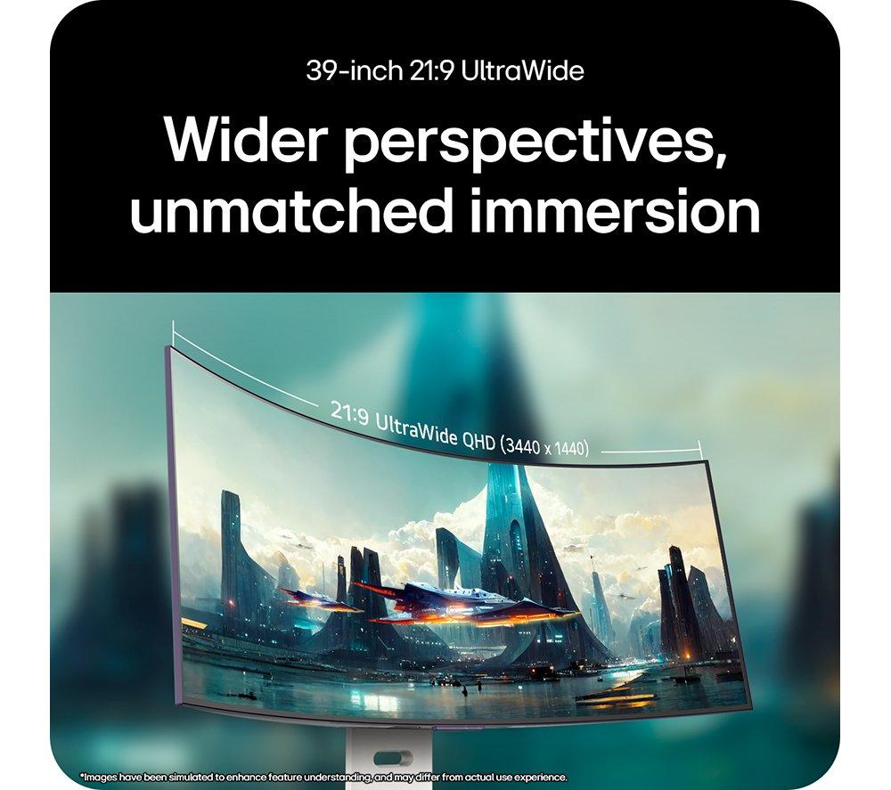 LG UltraGear GX9s 39GX90SA-W.AEK Quad HD 39" Curved OLED Smart Gaming Monitor - White image number 3 of 23