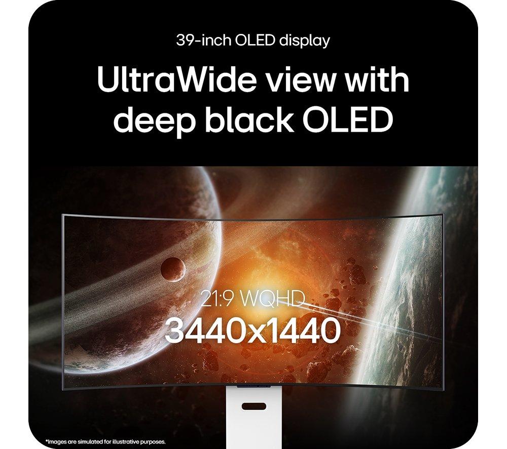 LG UltraGear GX9s 39GX90SA-W.AEK Quad HD 39" Curved OLED Smart Gaming Monitor - White image number 5 of 23