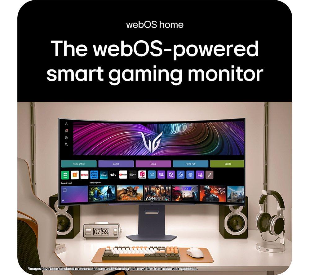 LG UltraGear GX9s 44.5インチ OLEDモニター LG UltraGear OLED GX9s SMART Gaming Monitor 34GX90SA-W - WOLED