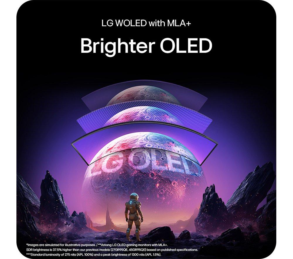 LG UltraGear GX9s 45GX90SA-B.AEK Quad HD 45" Curved OLED Smart Gaming Monitor - Black image number 4 of 21