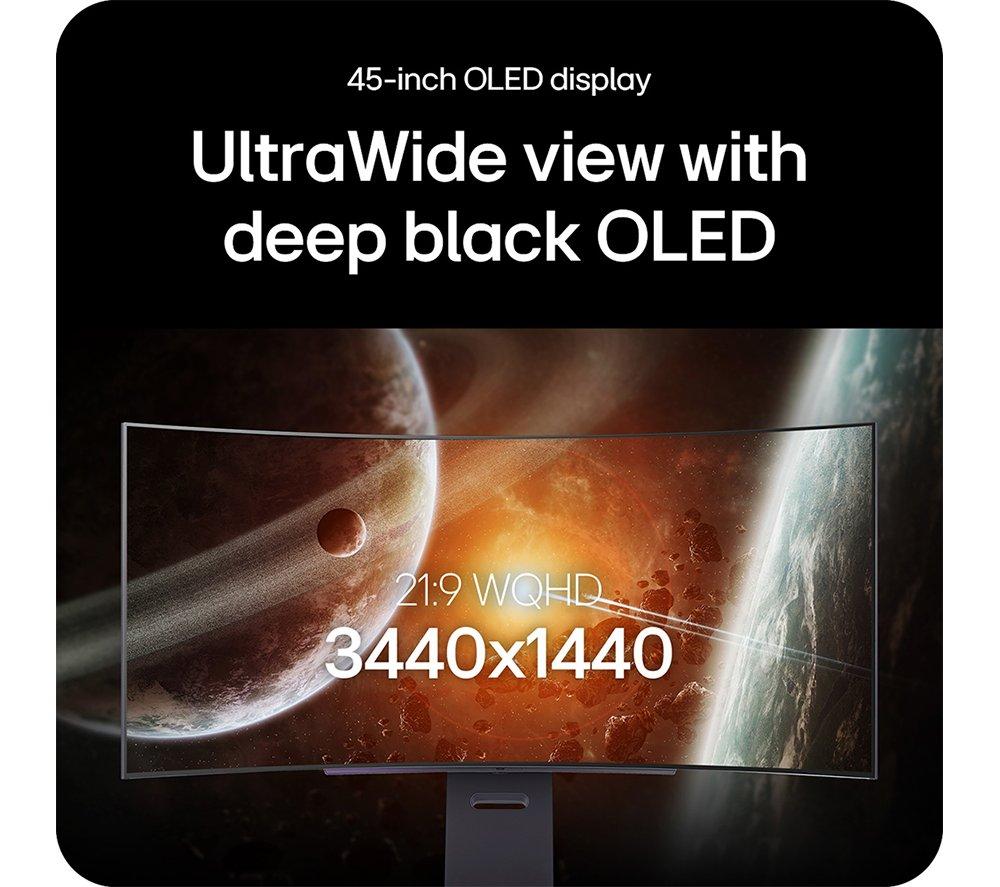 LG UltraGear GX9s 45GX90SA-B.AEK Quad HD 45" Curved OLED Smart Gaming Monitor - Black image number 5 of 21