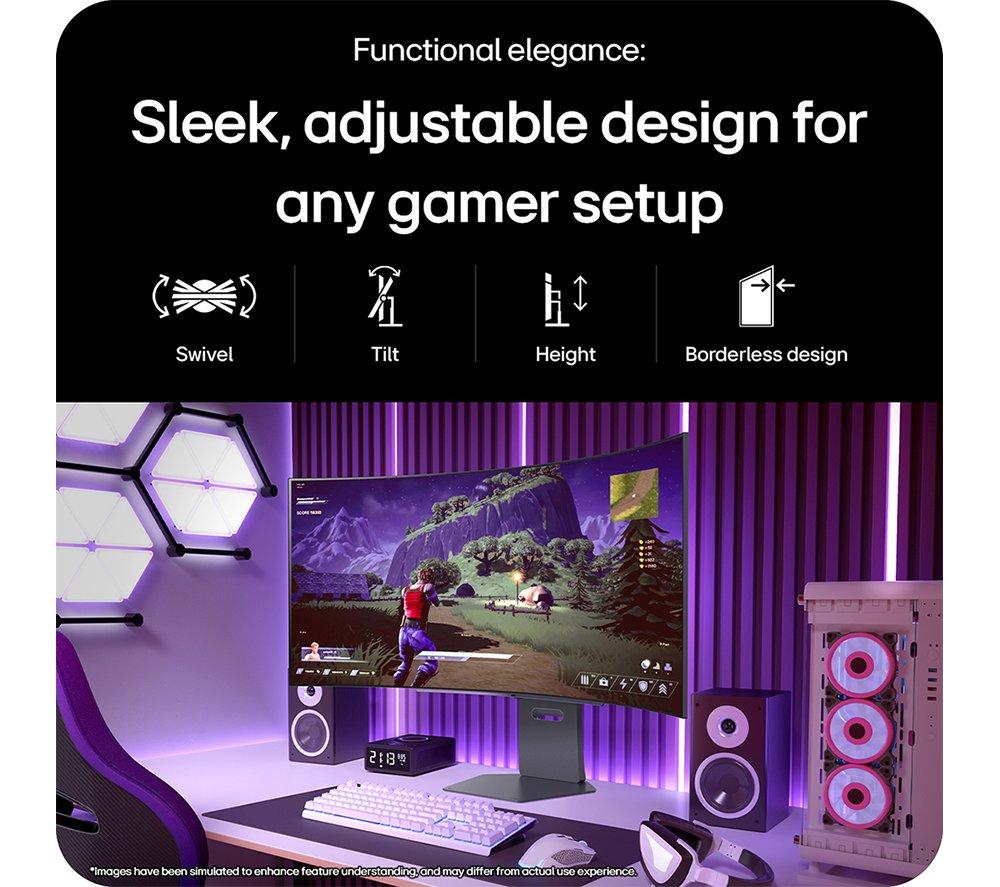LG UltraGear GX9s 45GX90SA-B.AEK Quad HD 45" Curved OLED Smart Gaming Monitor - Black image number 9 of 21