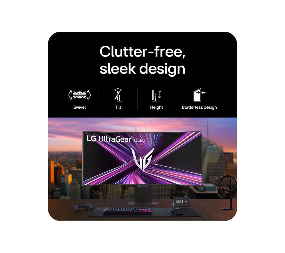 LG LG UltraGear GX9 45GX950A-B.AEK 5K2K 45" Curved Dual-Mode WOLED Gaming Monitor - Black image number 18 of 23