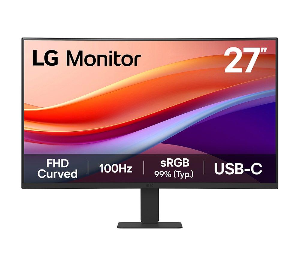 Lg 27U421a-B.aekq Full Hd 27" Curved Tft Lcd Monitor - Black, Black