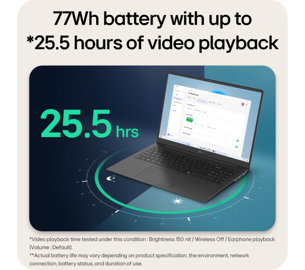 LG gram Pro 16Z90TS-G.AU89A1 16" Laptop, Copilot+ PC - Intel&reg; Core&trade; Ultra 7, 1 TB SSD, Grey image number 4 of 15