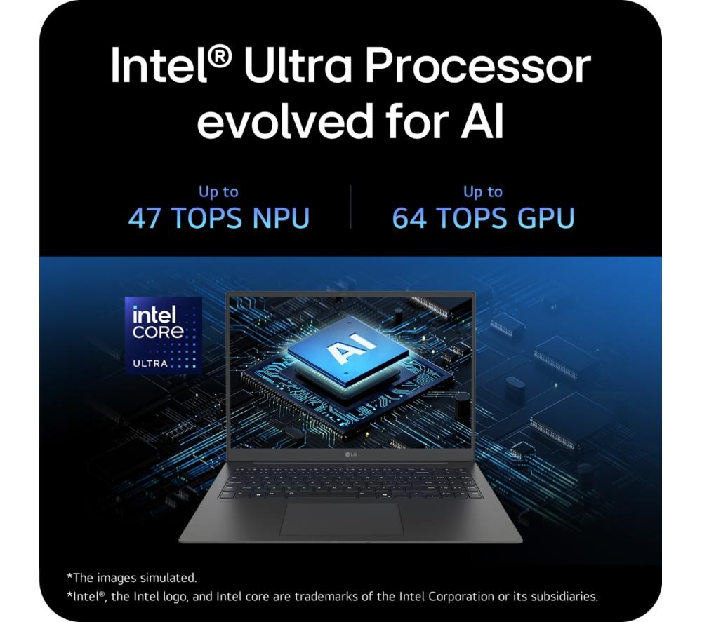 LG gram Pro 16Z90TS-G.AU89A1 16" Laptop, Copilot+ PC - Intel&reg; Core&trade; Ultra 7, 1 TB SSD, Grey image number 6 of 15