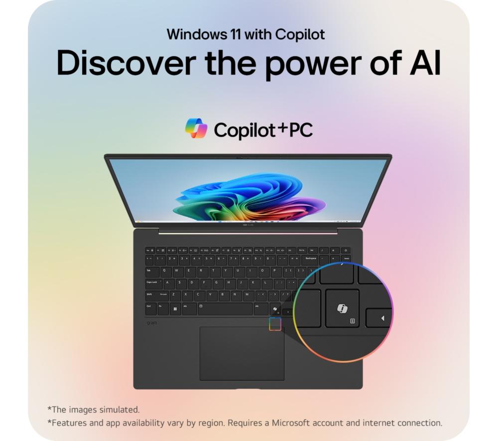 LG gram Pro 16Z90TS-G.AU89A1 16" Laptop, Copilot+ PC - Intel&reg; Core&trade; Ultra 7, 1 TB SSD, Grey image number 8 of 15