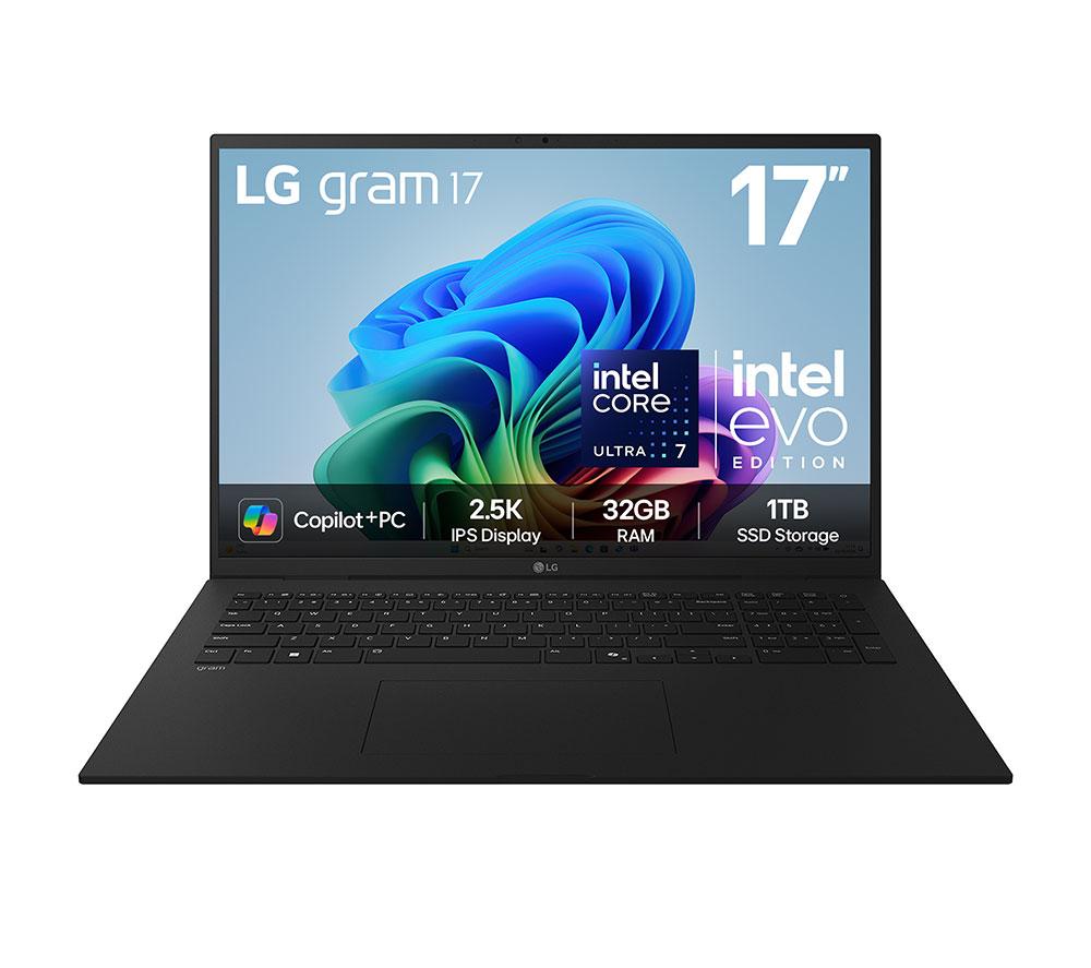 Lg Gram 17 17Z90tl-G.au88a1 17" Laptop, Copilot Pc - Intel®Core Ultra 7, 1 Tb Ssd, Black, Black