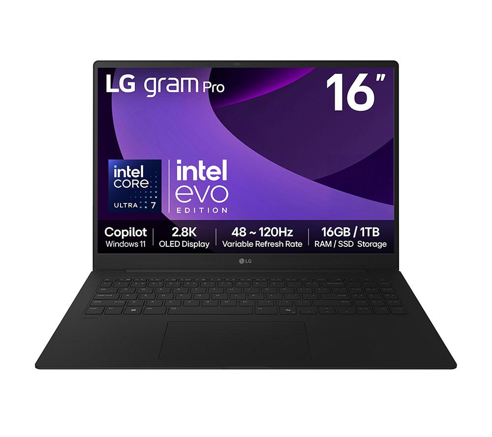 Lg Gram Pro 16Z90tp-K.aa78a1 16" Laptop - Intel®Core Ultra 7, 1 Tb Ssd, Black, Black