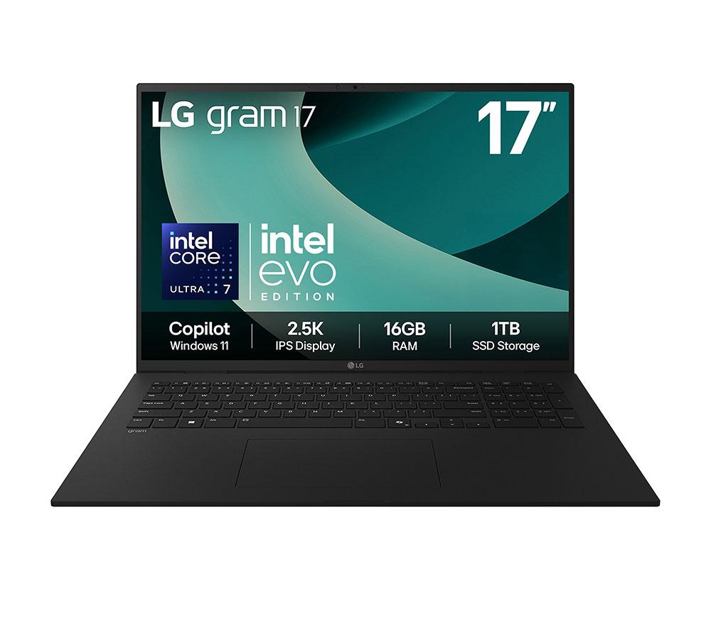 Lg Gram 17 17Z90t-G.aa78a1 17" Laptop, Copilot - Intel®Core Ultra 7, 1 Tb Ssd, Black, Black