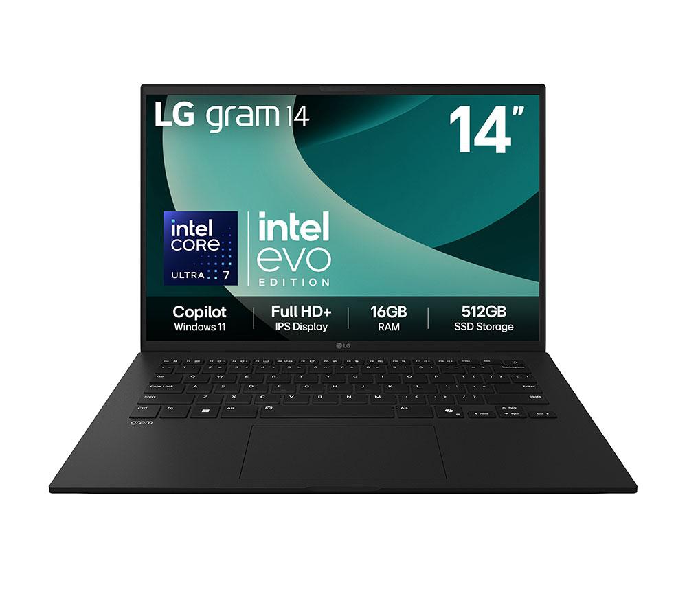 Lg Gram 14 14Z90t-G.aa75a1 14" Laptop, Copilot - Intel®Core Ultra 7, 512 Gb Ssd, Black, Black