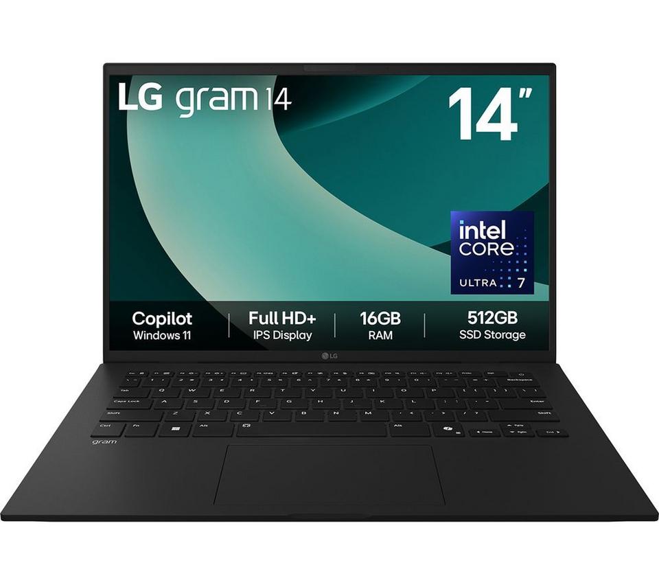 LG gram 14 14Z90T-G.AA75A1 14" Laptop - Intel® Core™ Ultra 7, 512 GB SSD, Black