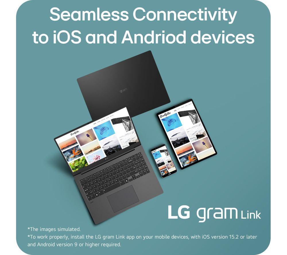 LG gram 14 14Z90T-G.AA75A1 14" Laptop - Intel&reg; Core&trade; Ultra 7, 512 GB SSD, Black image number 17 of 22