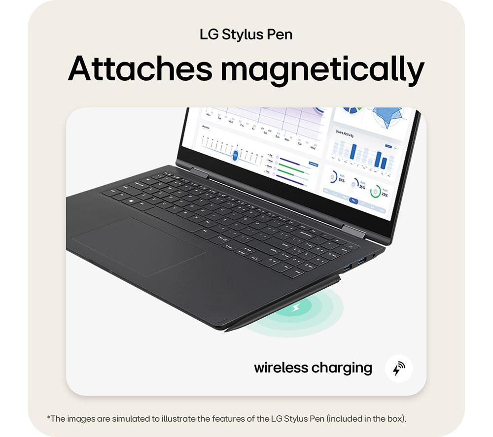LG gram Pro 16T90TP-G.AA78A1 16" 2 in 1 Laptop - Intel&reg; Core&trade; Ultra 7, 1 TB SSD, Black image number 11 of 18