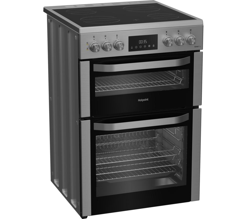 HOTPOINT Multiflow HDE6VDCX 60 cm Electric Ceramic Cooker - Stainless Steel image number 2 of 12