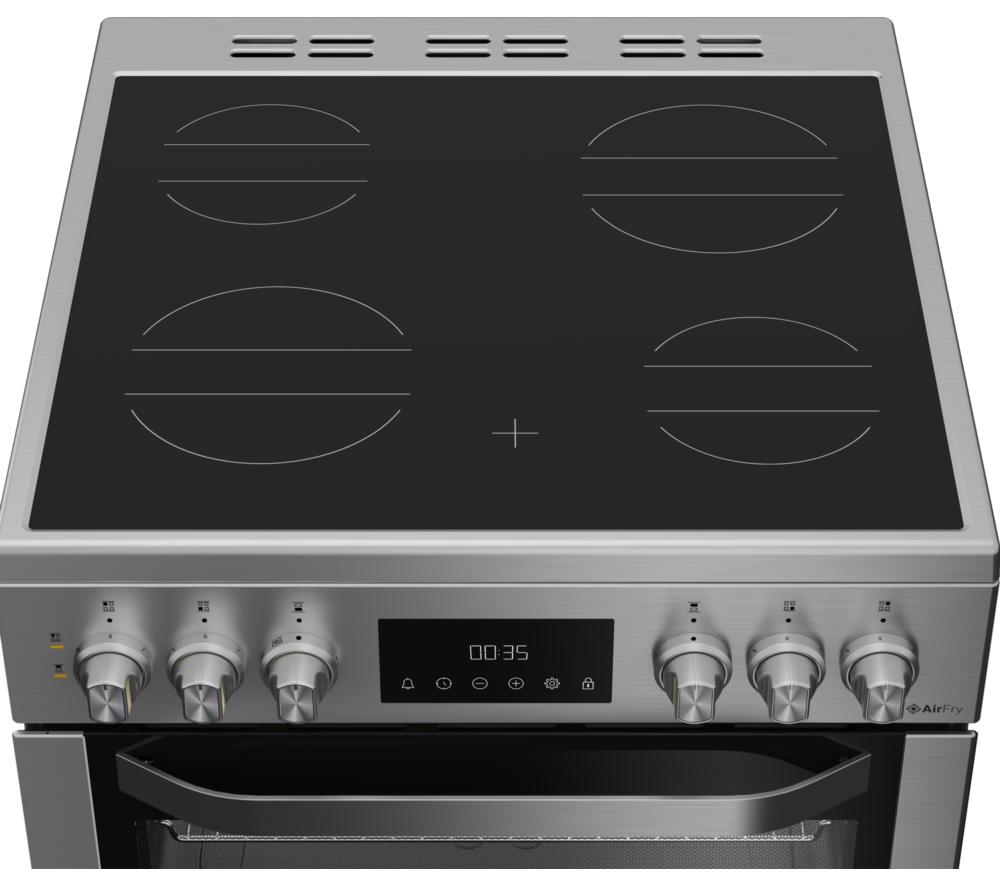 HOTPOINT Multiflow HDE6VDCX 60 cm Electric Ceramic Cooker - Stainless Steel image number 3 of 12