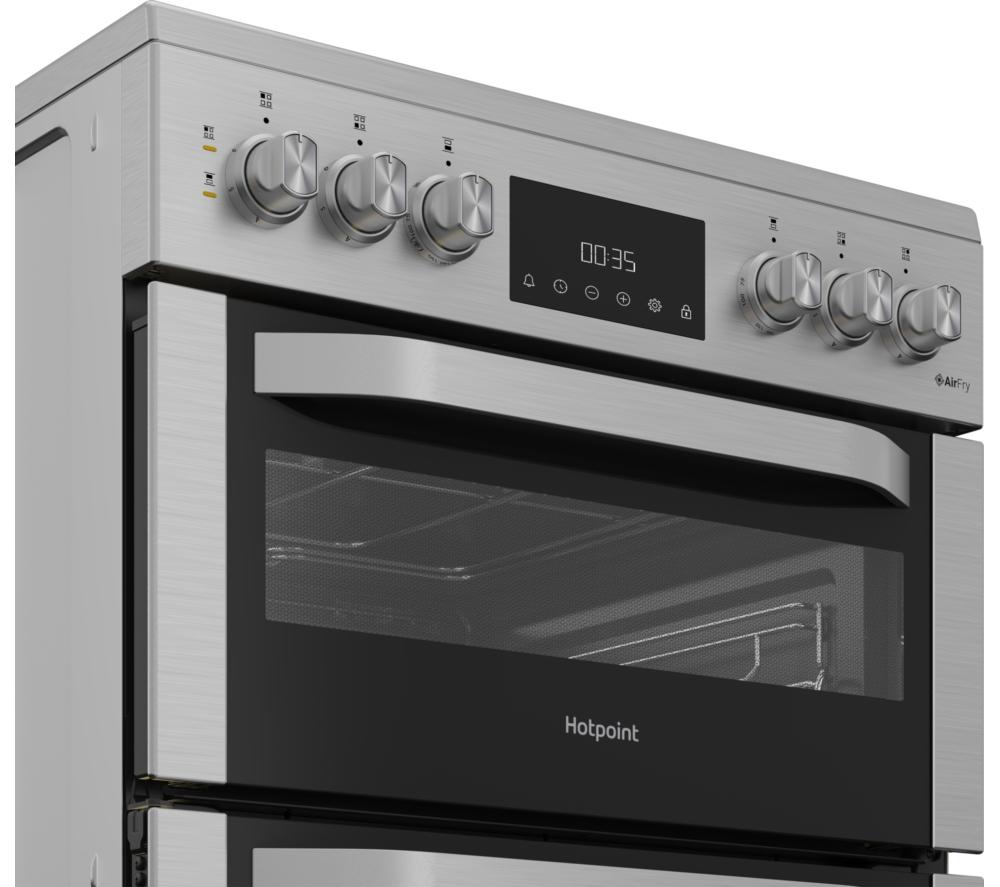 HOTPOINT Multiflow HDE6VDCX 60 cm Electric Ceramic Cooker - Stainless Steel image number 4 of 12
