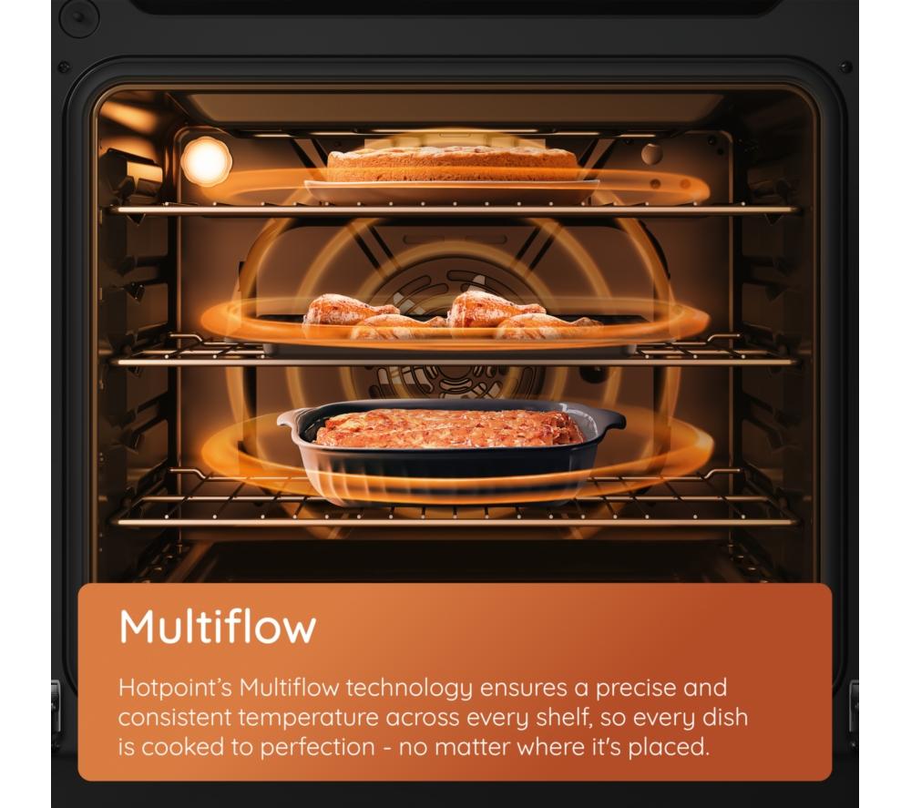 HOTPOINT Multiflow HDE6VDCX 60 cm Electric Ceramic Cooker - Stainless Steel image number 6 of 12