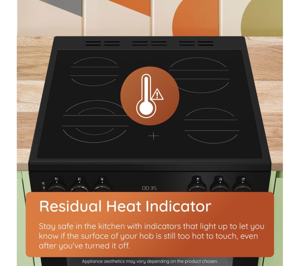 HOTPOINT Multiflow HDE6VDCX 60 cm Electric Ceramic Cooker - Stainless Steel image number 11 of 12