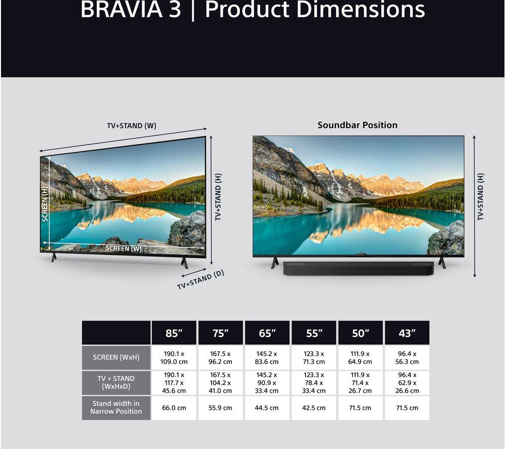 SONY BRAVIA 3 55" LED 4K HDR AI Smart TV - K55S38B image number 15 of 18
