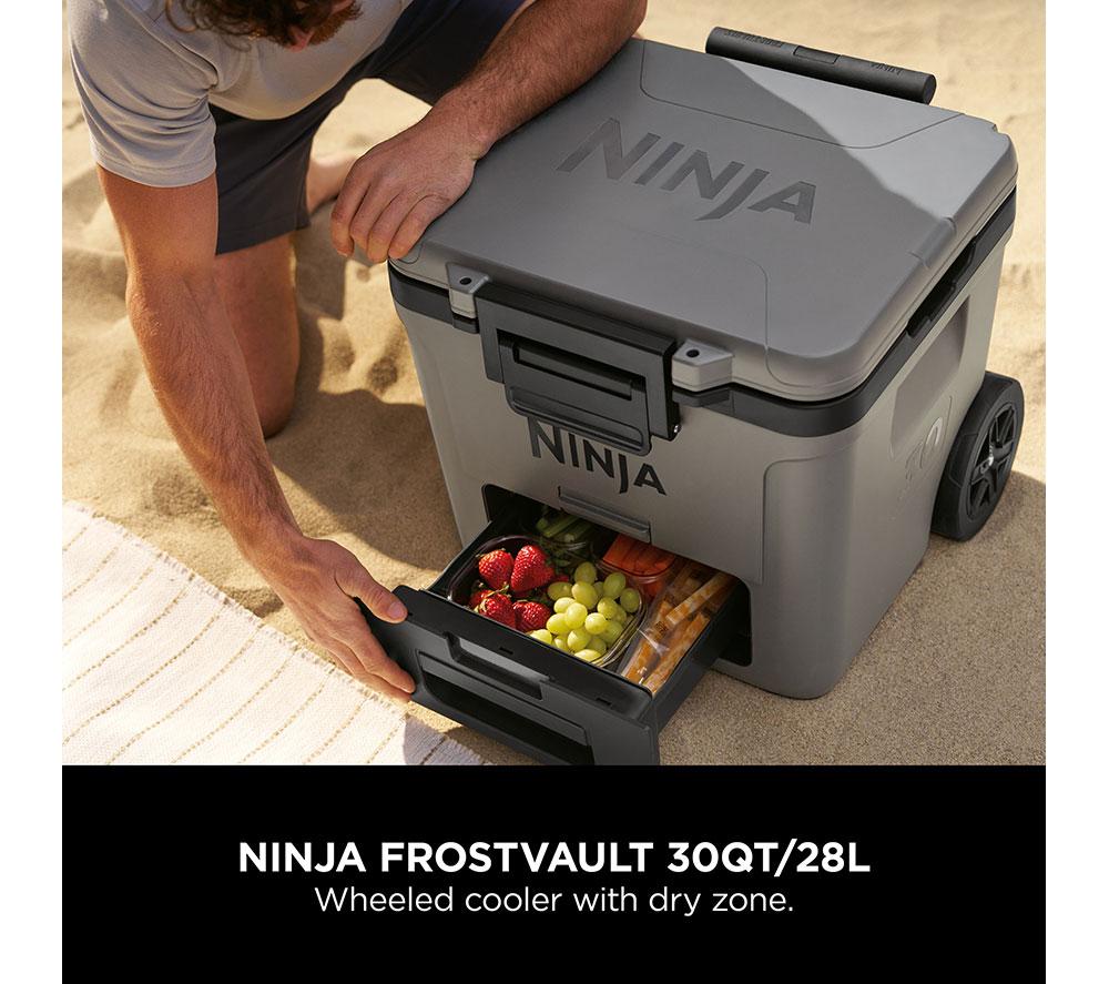 NINJA FB230UKGY FrostVault 28L Wheeled Cooler with Dry Zone - Grey image number 2 of 7