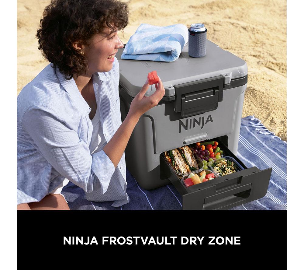 NINJA FB230UKGY FrostVault 28L Wheeled Cooler with Dry Zone - Grey image number 4 of 7
