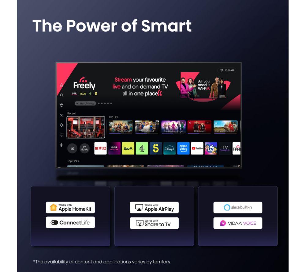 HISENSE U7Q PRO 65" Mini LED 4K 165Hz Smart AI TV with Freely - 65U7QTUK PRO image number 10 of 16