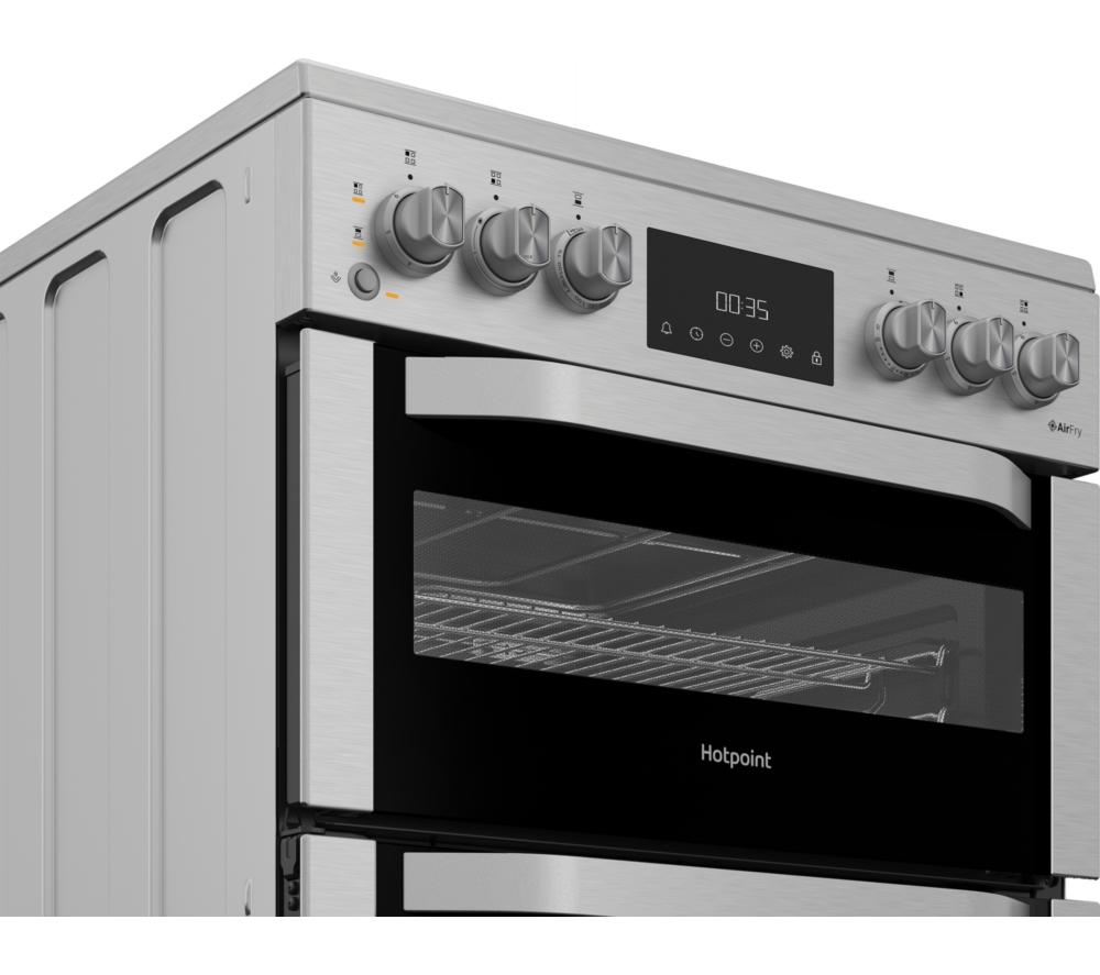 HOTPOINT Multiflow HDE6VDCASX 60 cm Electric Ceramic Cooker with Air Fry - Stainless Steel image number 3 of 12