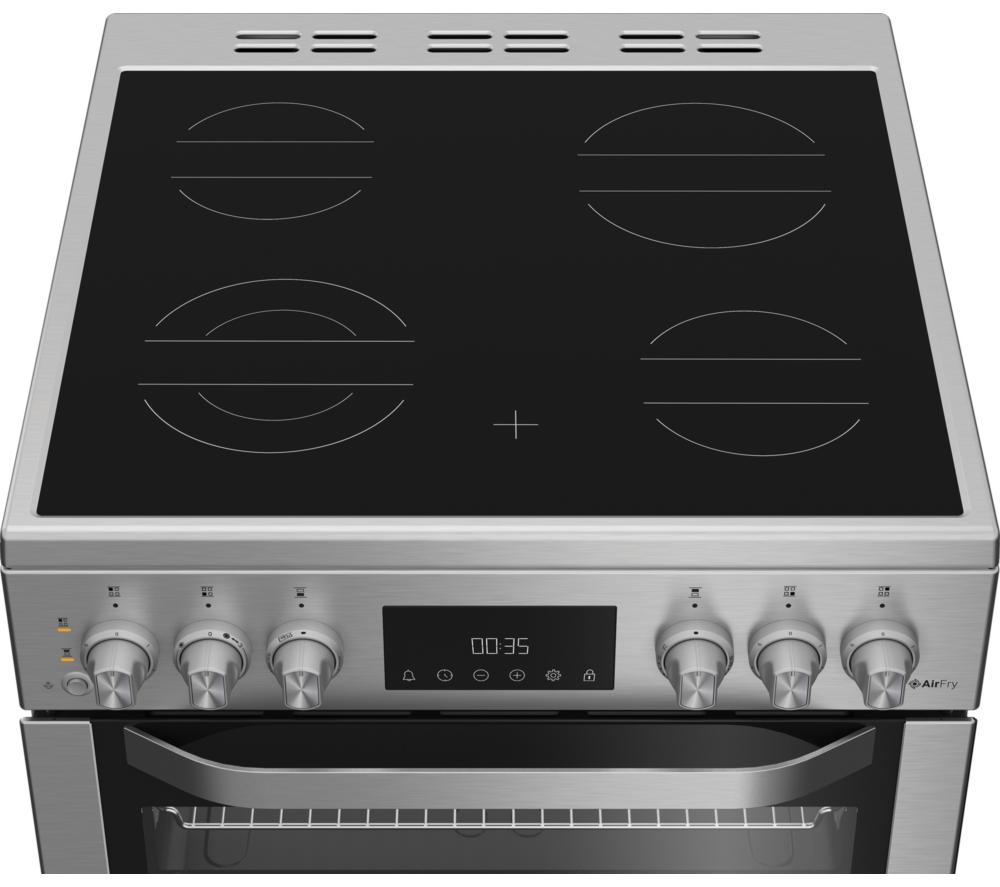 HOTPOINT Multiflow HDE6VDCASX 60 cm Electric Ceramic Cooker with Air Fry - Stainless Steel image number 4 of 12