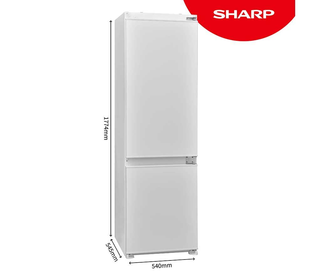 SHARP SJ-BE237M01X-EN Integrated 70/30 Fridge Freezer - Sliding Hinge image number 2 of 7