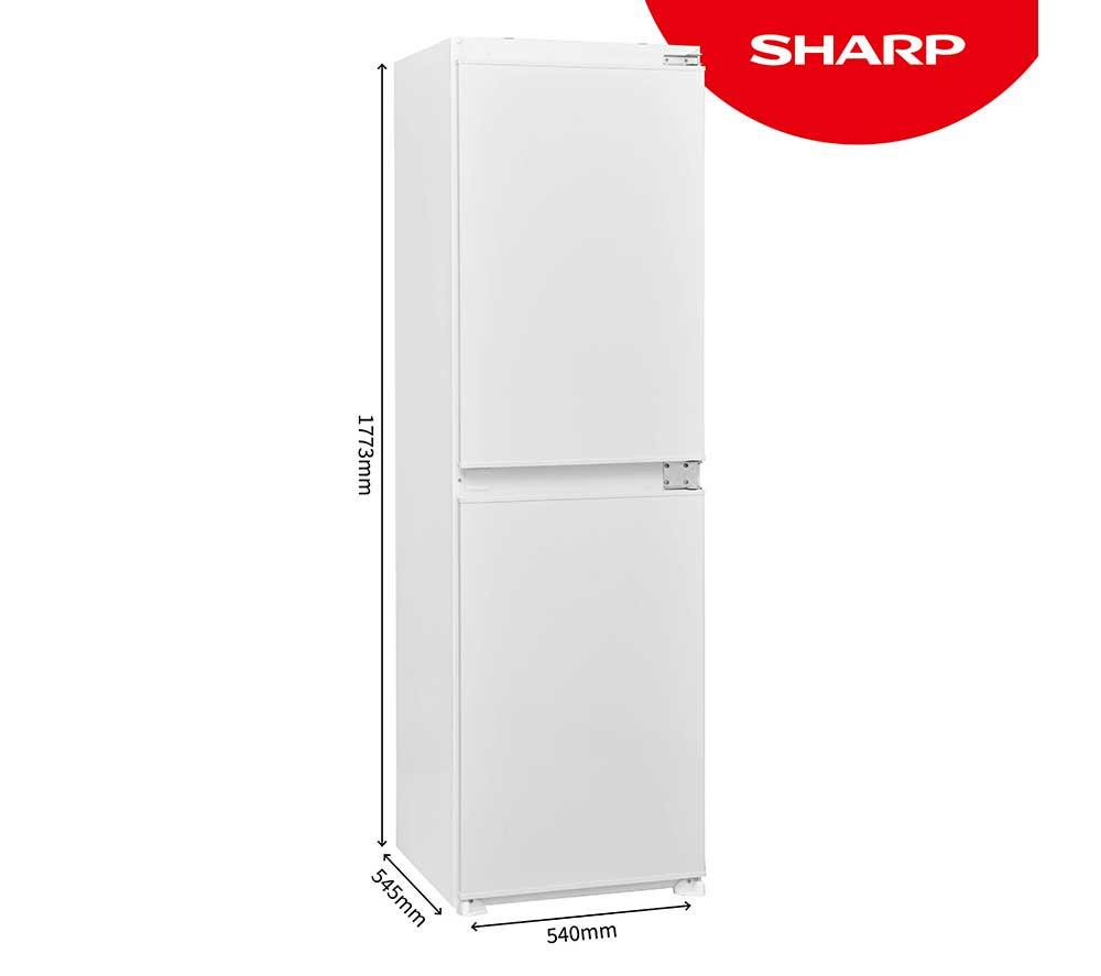 SHARP SJ-BE227M01X-EN Integrated 50/50 Fridge Freezer - Sliding Hinge image number 2 of 6