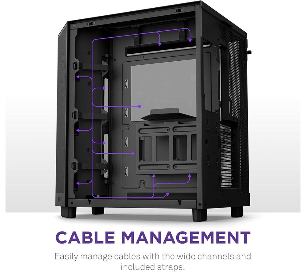 NZXT H6 FLOW RGB ATX Mid-Tower PC Case - Black image number 4 of 9