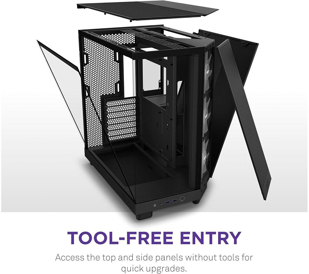 NZXT H6 FLOW RGB ATX Mid-Tower PC Case - Black image number 5 of 9
