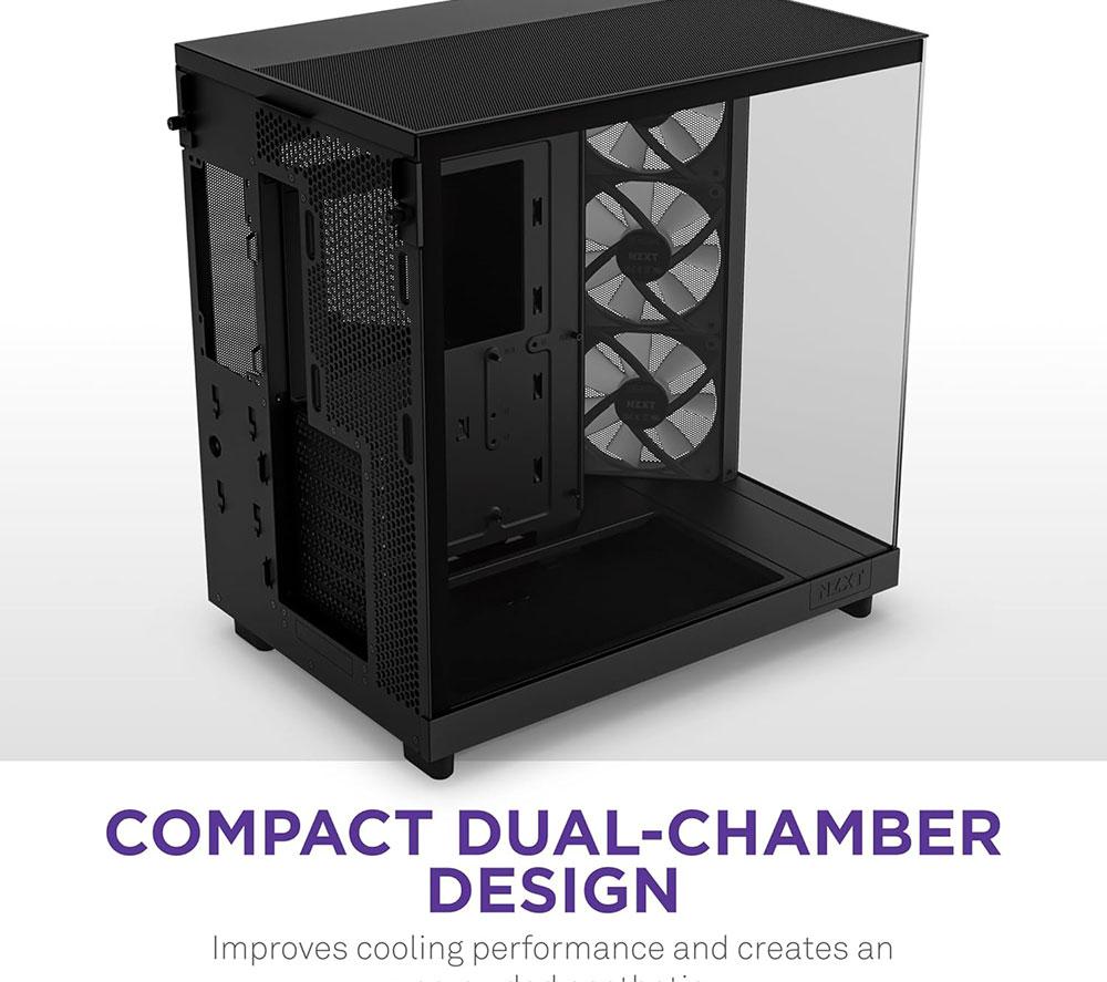 Buy NZXT H6 FLOW RGB ATX Mid-Tower PC Case - Black | Currys