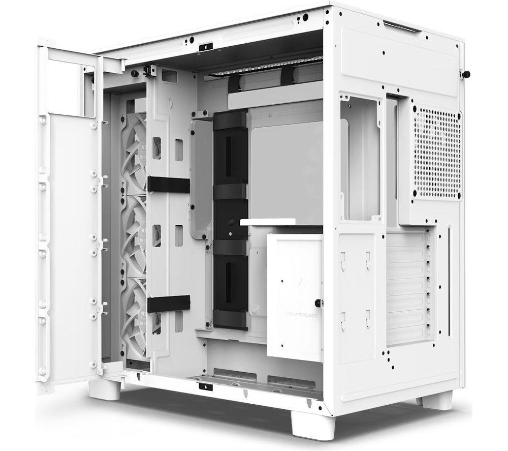 NZXT H9 FLOW ATX Mid-Tower PC Case - White image number 3 of 5