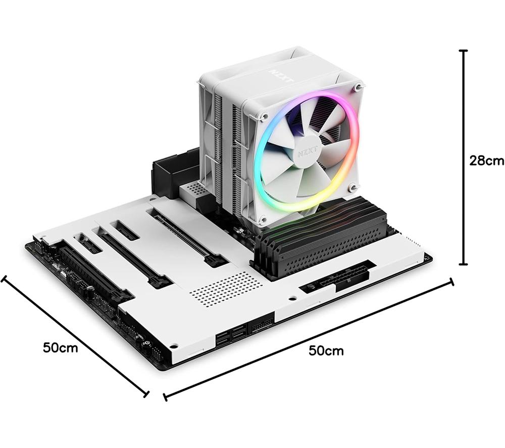 NZXT T120 RGB 120 mm Air CPU Cooler - RGB LED, White image number 4 of 11