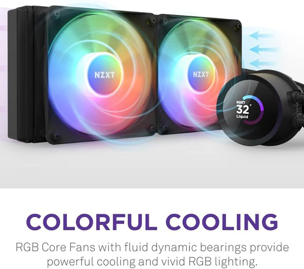 NZXT Kraken 360 RGB 360 mm Liquid CPU Cooler - RGB LED, Black image number 2 of 8