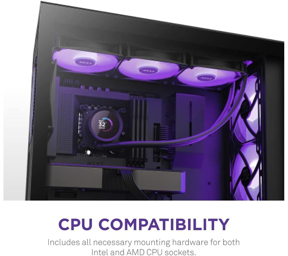 NZXT Kraken 360 RGB 360 mm Liquid CPU Cooler - RGB LED, Black image number 3 of 8