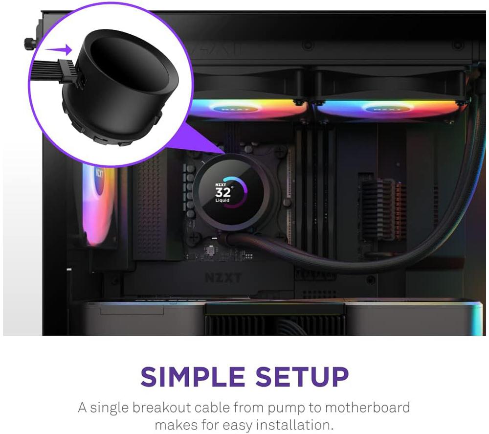 NZXT Kraken 360 RGB 360 mm Liquid CPU Cooler - RGB LED, Black image number 7 of 8