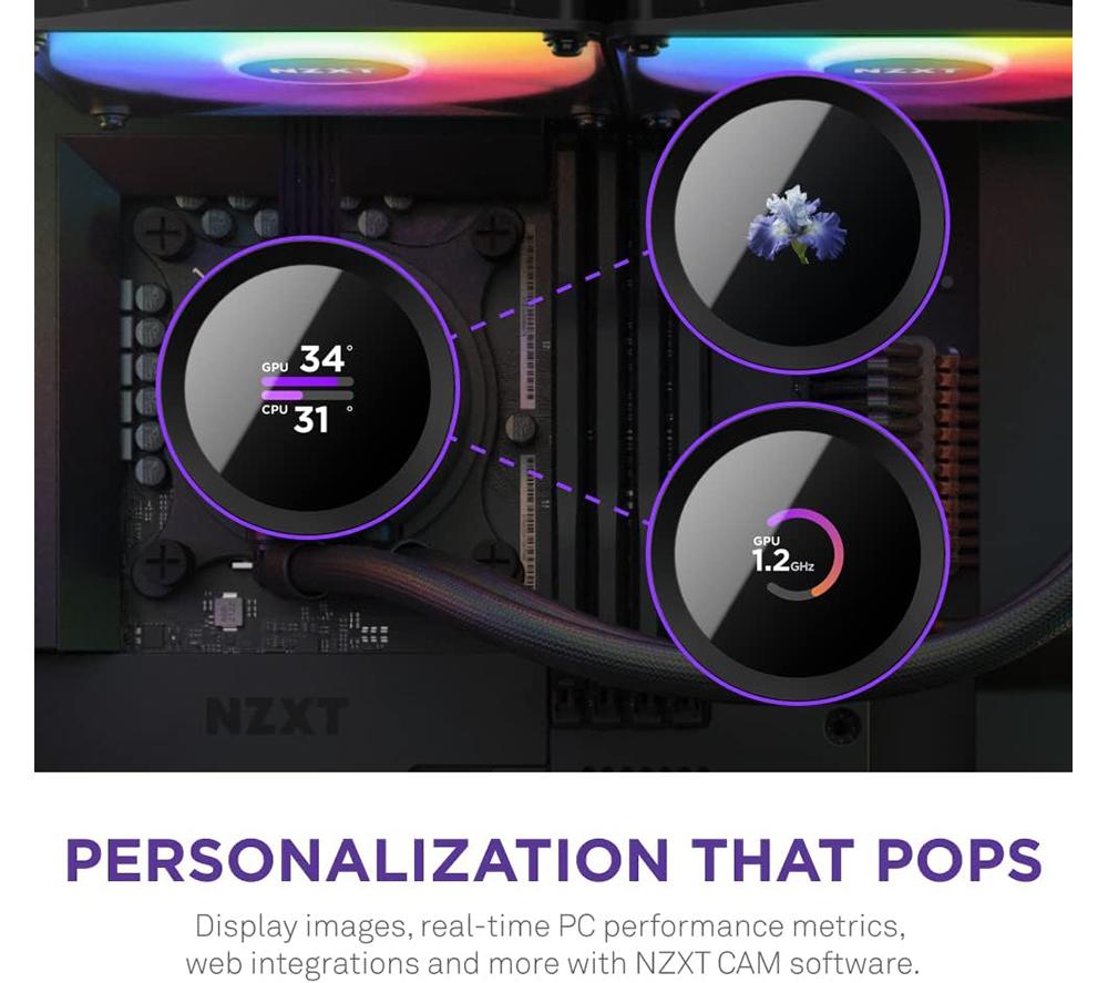 NZXT Kraken 360 RGB 360 mm Liquid CPU Cooler - RGB LED, Black image number 8 of 8