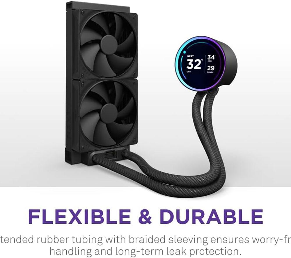 NZXT Kraken Elite 240 RGB 240 mm Liquid CPU Cooler 2400 RPM - RGB LED, Black image number 6 of 12