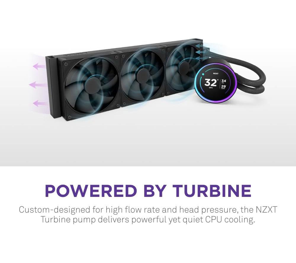 NZXT Kraken Elite 360 360 mm Liquid CPU Cooler - Black image number 5 of 12