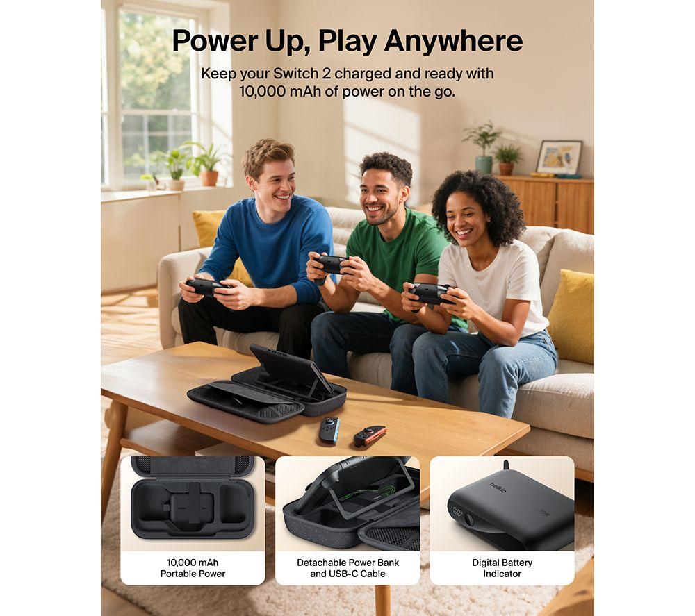 BELKIN Nintendo Switch 2 20 W Charging Case - Charcoal image number 6 of 6