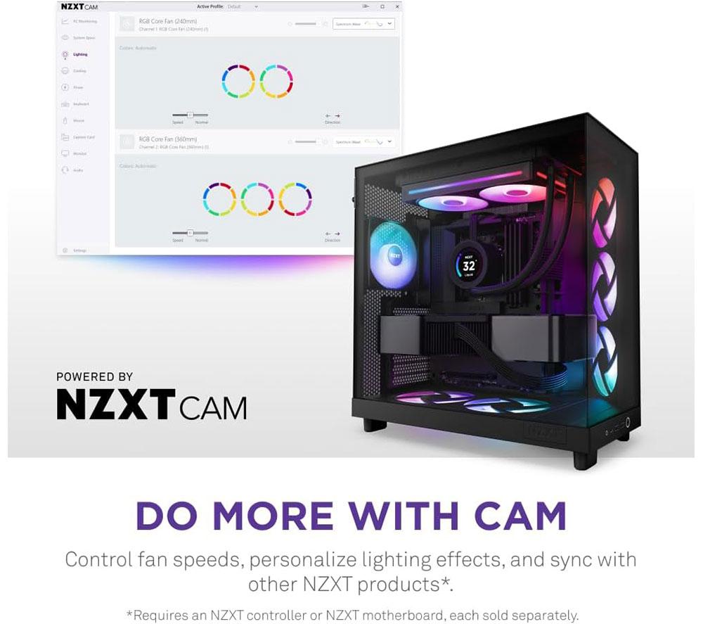 Buy NZXT F240 RGB Core 240 mm Dual Case Fan Unit - RGB LED, Black