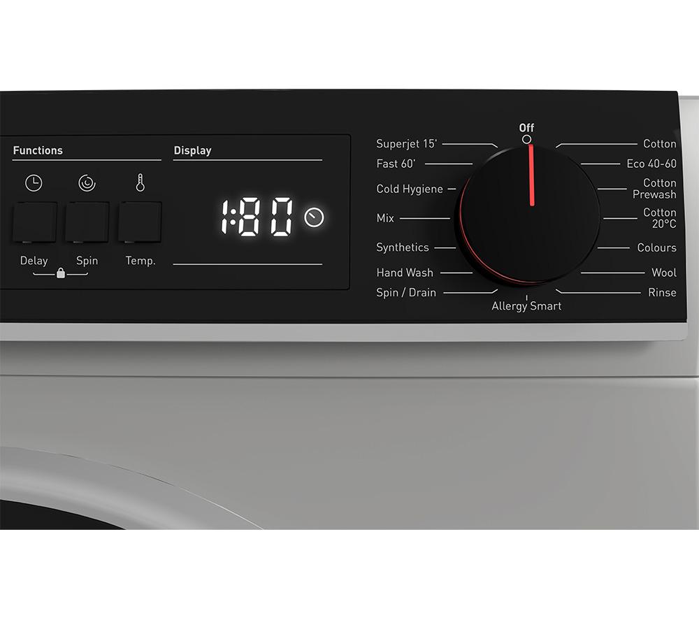 SHARP ES-NFA814BA1NA-EN 8 kg 1400 Spin Washing Machine - Silver image number 8 of 12
