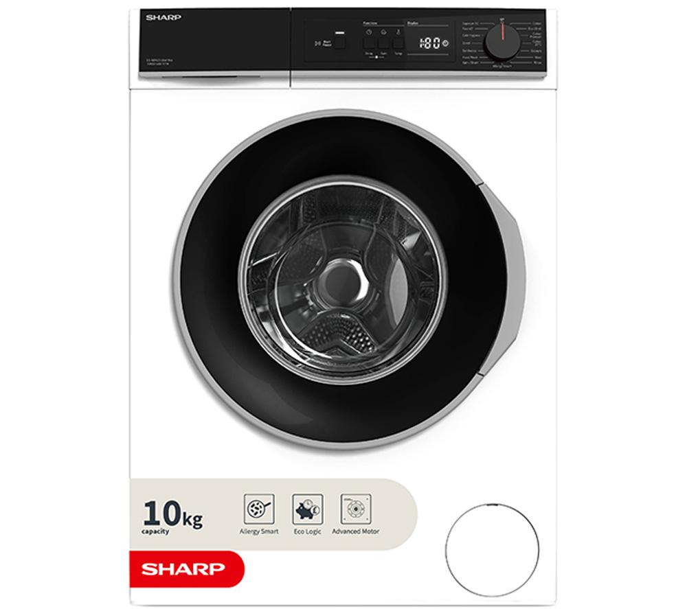 SHARP ES-NFA014BW1NA-EN 10 kg 1400 Spin Washing Machine – White, White