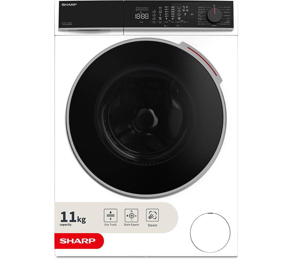 SHARP ES-SFL114CWA-EN 11 kg 1400 Spin Washing Machine – White, White